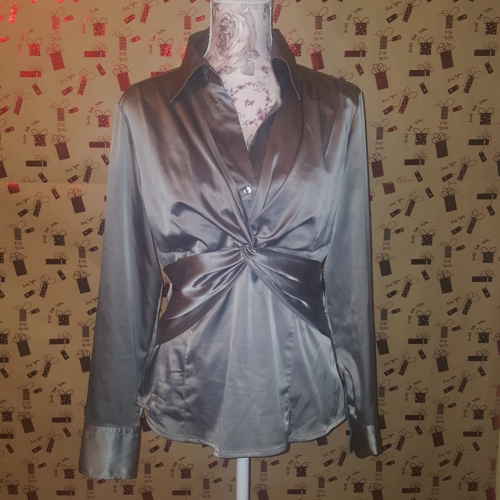 New York and Company silky dress blouse